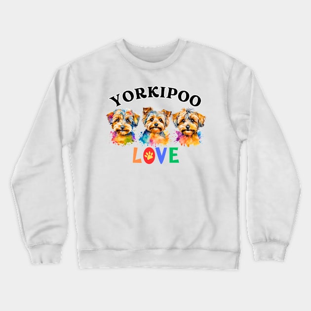 Yorkipoo LOVE Crewneck Sweatshirt by Doodle and Things